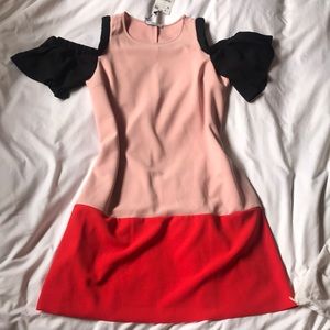NWT Zara Basic Collection cold shoulder dress